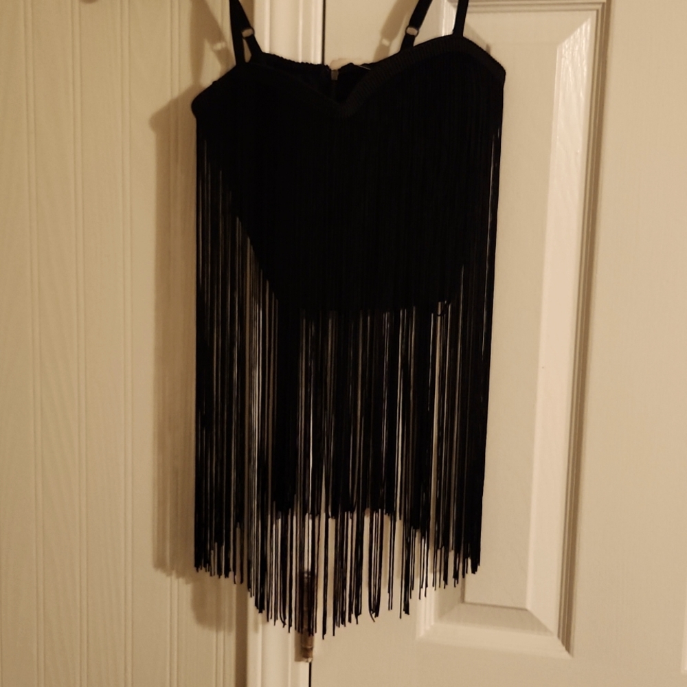 Fringe Knit Top/Cami/SP black